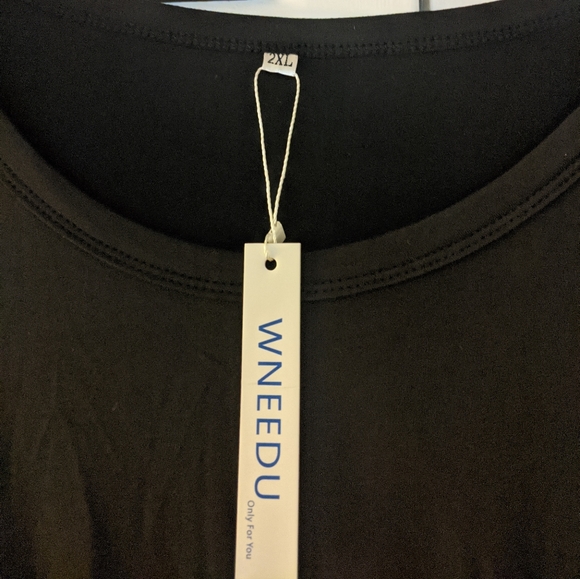 Wneedu Plus Size Black Maxi Dress 2XL - Picture 6 of 8